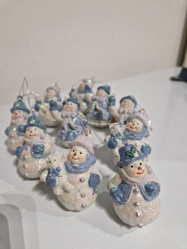 Addobbi Natale argento e azzurri 54 pezzi