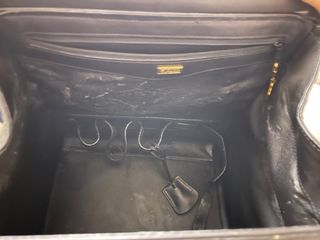 GUCCI vintage 1970s Black monogram Train Case Bag