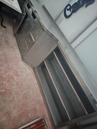 mueble cafetero acero inoxida