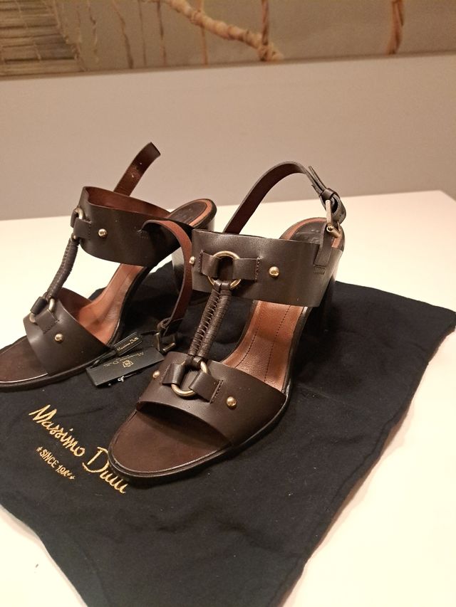 ZAPATOS TACON ANCHO MASSIMO DUTTI T.39