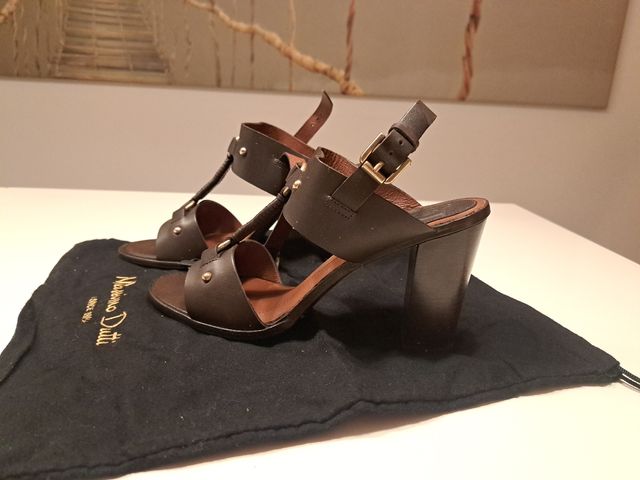 ZAPATOS TACON ANCHO MASSIMO DUTTI T.39