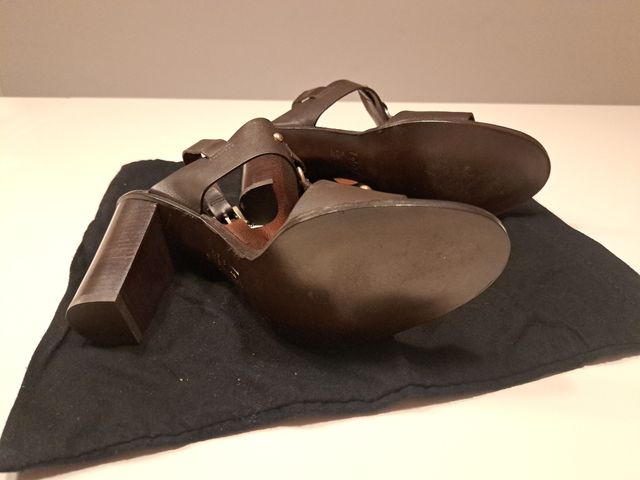 ZAPATOS TACON ANCHO MASSIMO DUTTI T.39