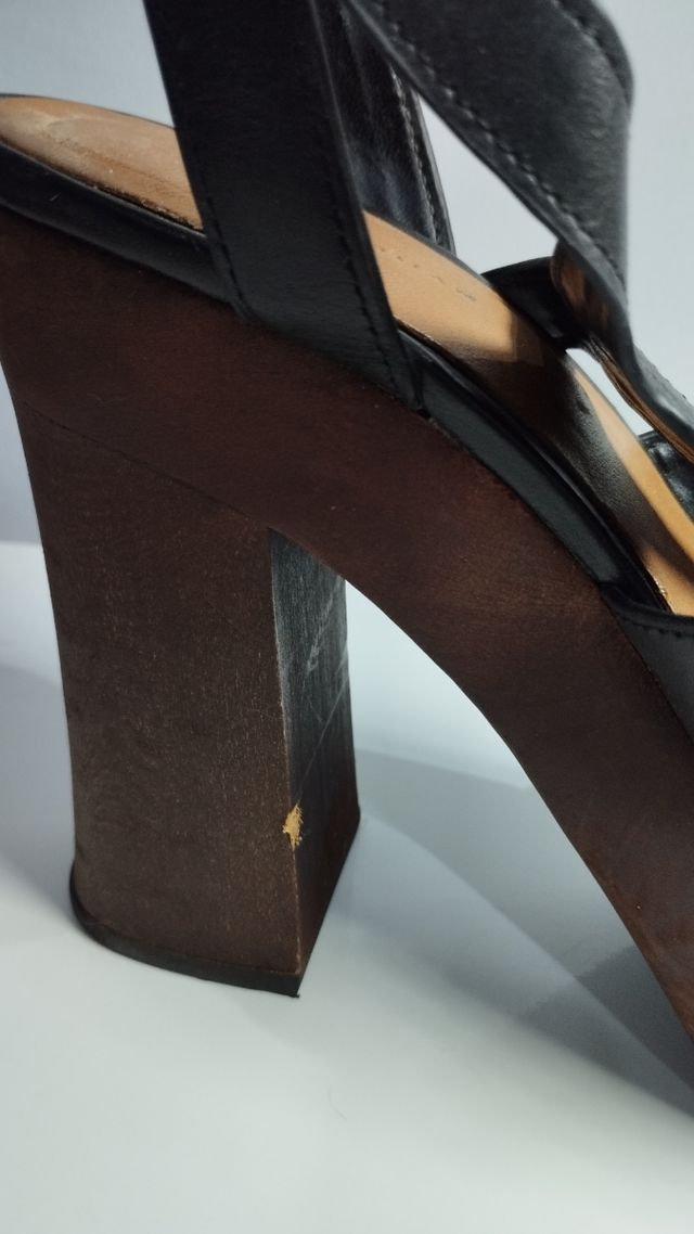 Sandalias Tacón Zara Negras