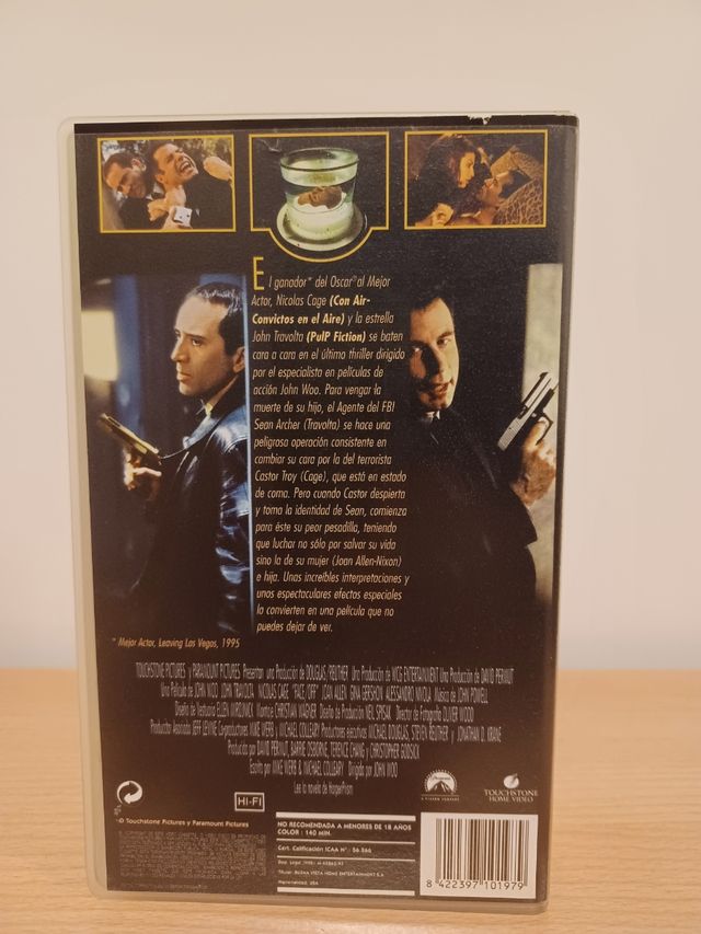 Jhon Travolta VHS Película Video Cara a Cara