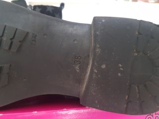 Botines negros para niña piel talla 36