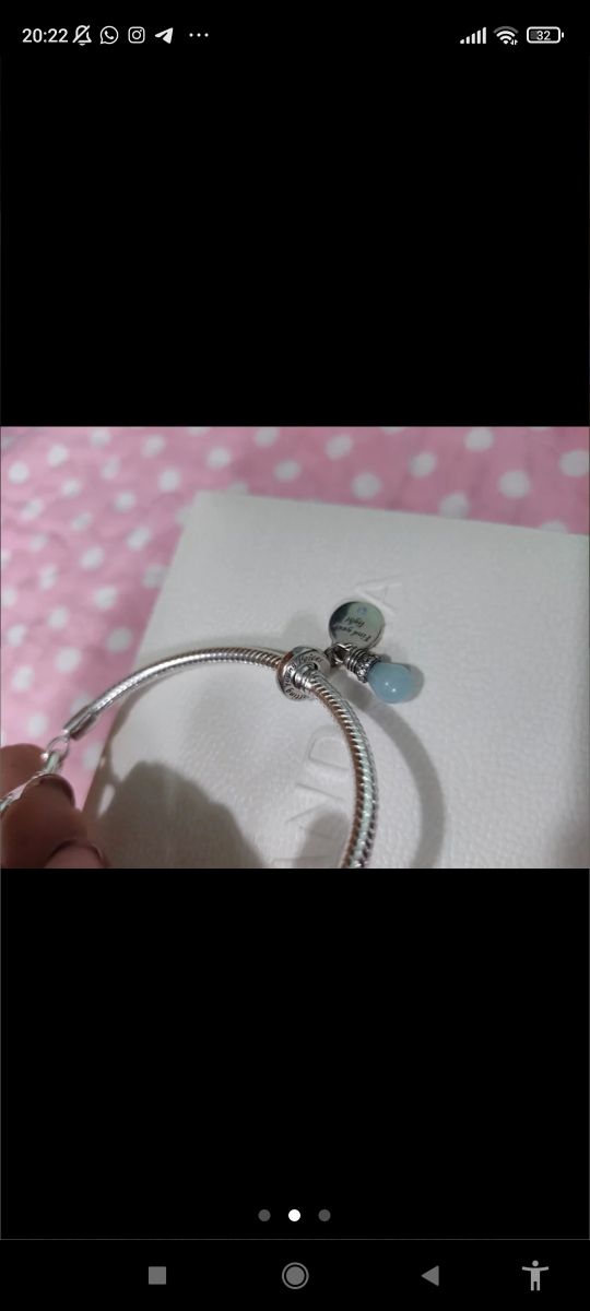 Charm Bombilla plata nuevo