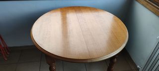 Mesa extensible de madera: redonda/ovalada