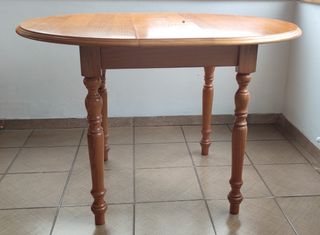 Mesa extensible de madera: redonda/ovalada