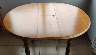 Mesa extensible de madera: redonda/ovalada