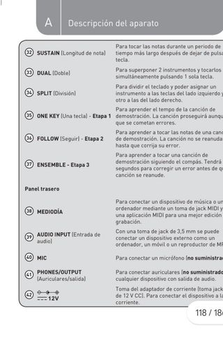 Piano electrónico Edenwood