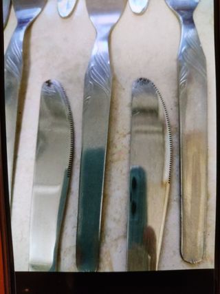 Lote 6 cucharas,6 cuchillos,6 cubiertos