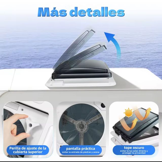 CLARABOYA CAMPER con Ventilador/extractor, mosquit