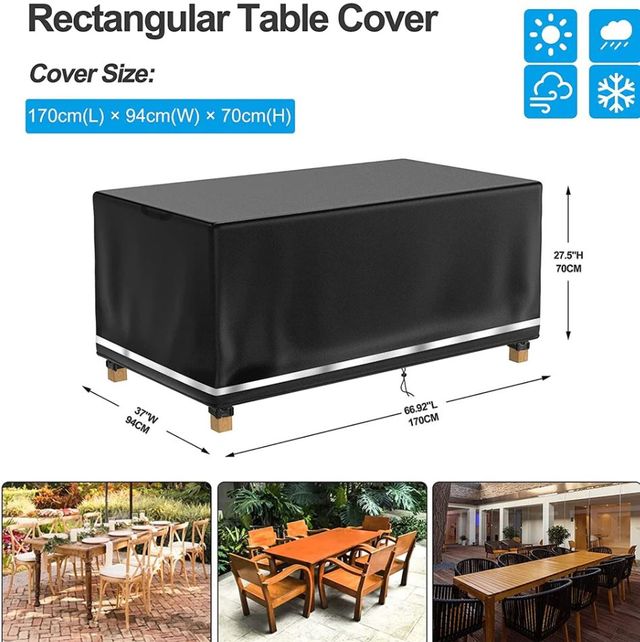NOVA capa retangular de jardim 170x94cm