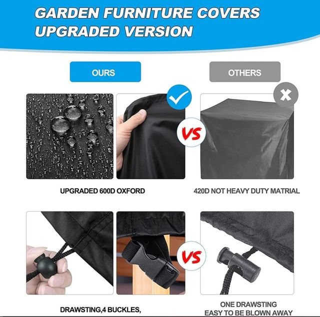 NOVA capa retangular de jardim 170x94cm