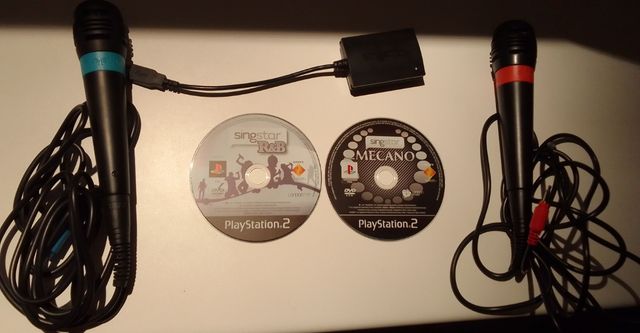 Lote de 2 SingStar PS2 + 2 micrófonos