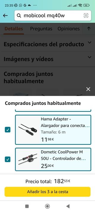 Nevera portátil Mobicool MQ40W
