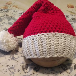 Gorro santa Claus, a crochet