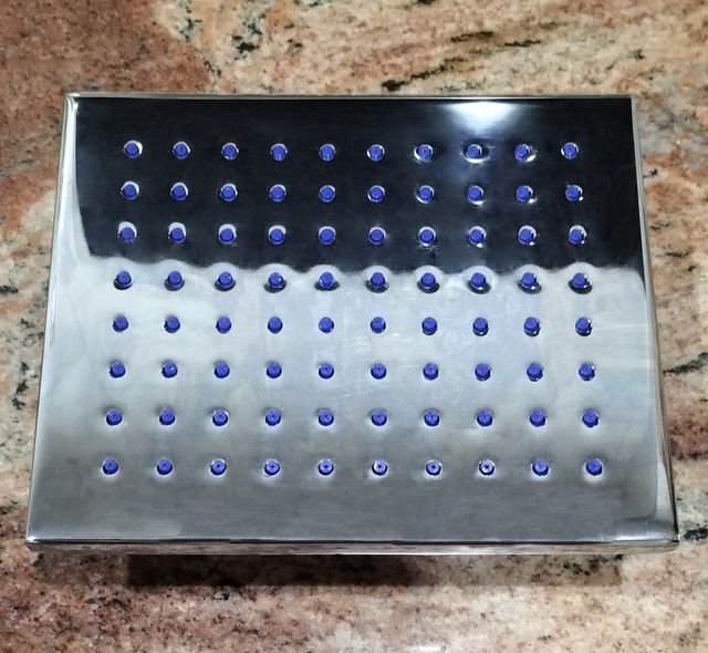 ROCIADOR DUCHA (ARCACHOFA) RECTANGULAR, ACERO INOX