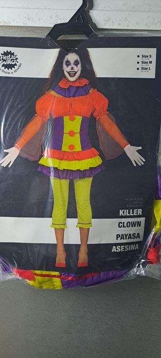 Disfraz mujer payaso asesina Haloween
