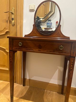 Tocador madera con espejo