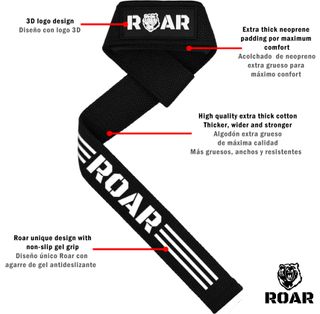 Roar® Correas Levantamiento de Pesas Profesionales