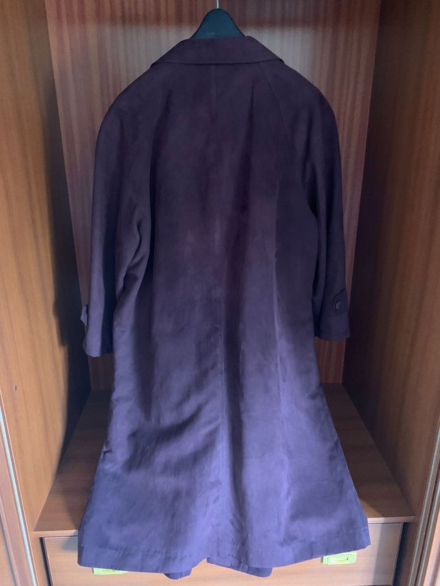 Abrigo largo señora color berenjena