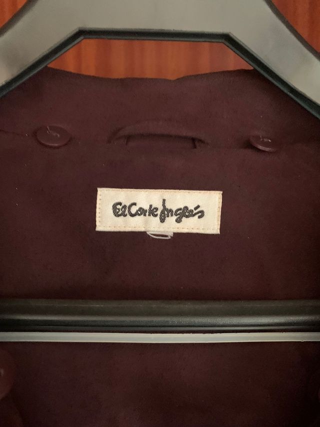 Abrigo largo señora color berenjena