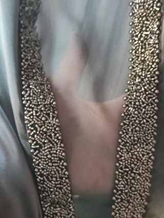 Top fiesta gasa gris plomo Massimo Dutti