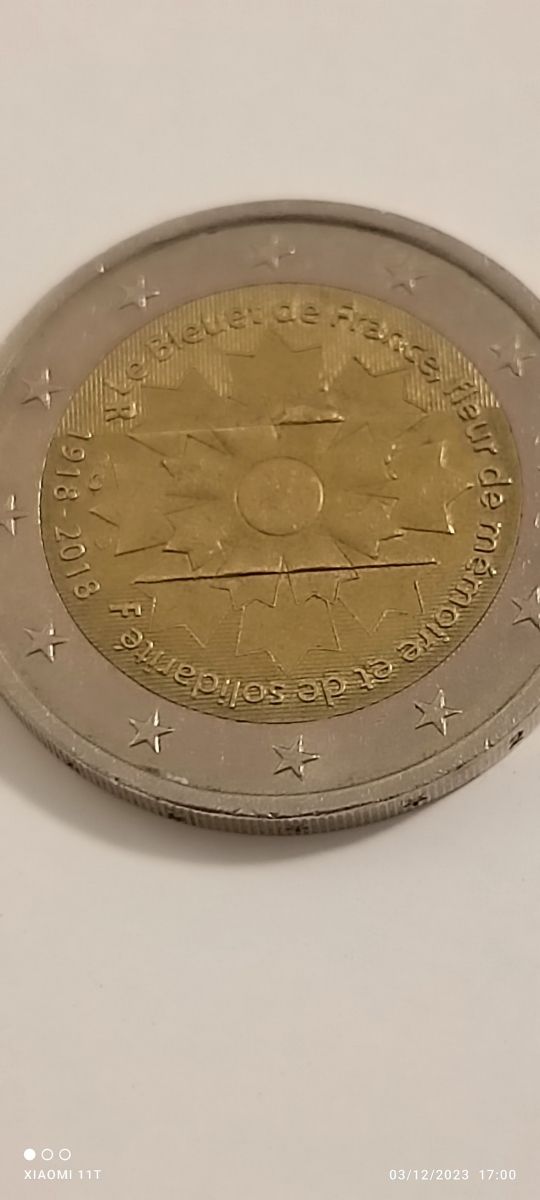 Moneda de dos euros con error