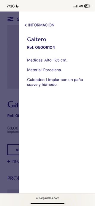 Sargadelos figura Gaitero