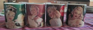 Servizio piatti+tazze Vintage Coca Cola