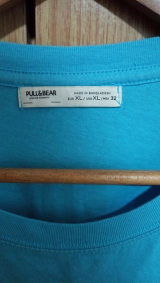 Camiseta azul de Pull&Bear