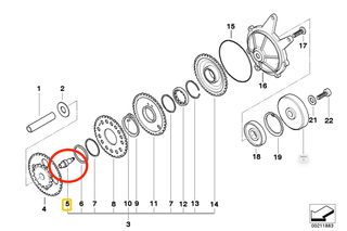EJE PIÑON LIBRE ARRANCADOR BMW K1200 K1300