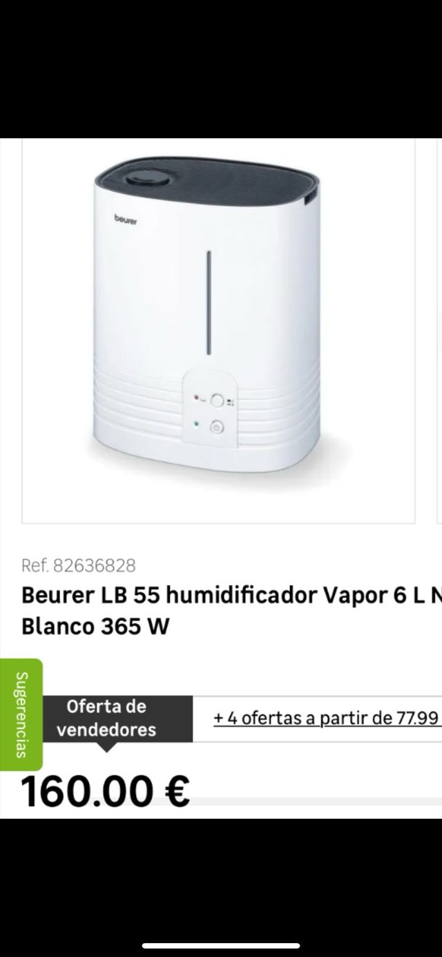 humidificador vapor caliente