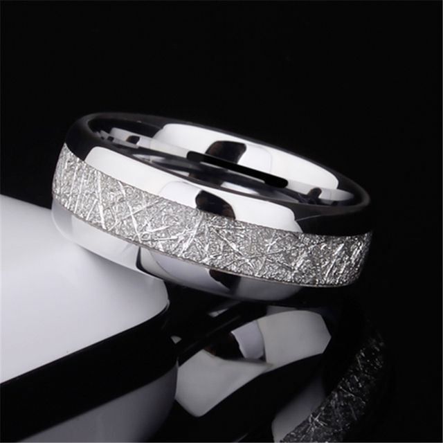 Conjunto de anillos de Tungsteno Alianzas de boda