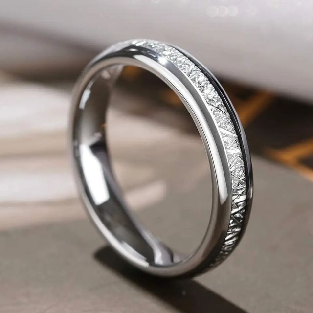 Conjunto de anillos de Tungsteno Alianzas de boda