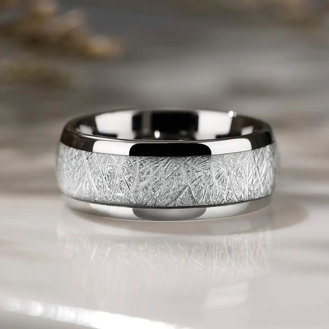 Conjunto de anillos de Tungsteno Alianzas de boda