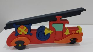 2 juguetes madera, jugar y decorar