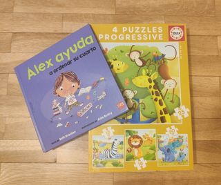 Puzzles de animales + libro infantil