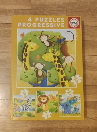 Puzzles de animales + libro infantil