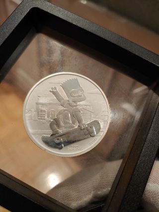 Bart Simpson moneda plata 1 oz