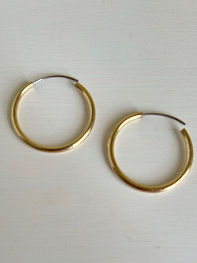 Pendientes de aro dorado 2cm de Mango