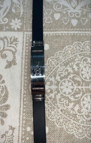 Bracciale uomo acciaio e caucciù 