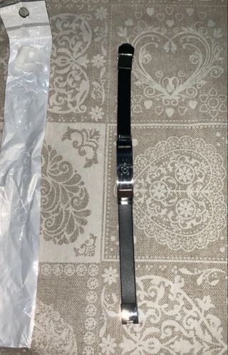 Bracciale uomo acciaio e caucciù 