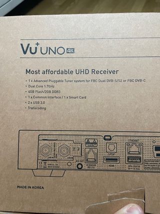 Decodificador Vu+ Uno 4k linux