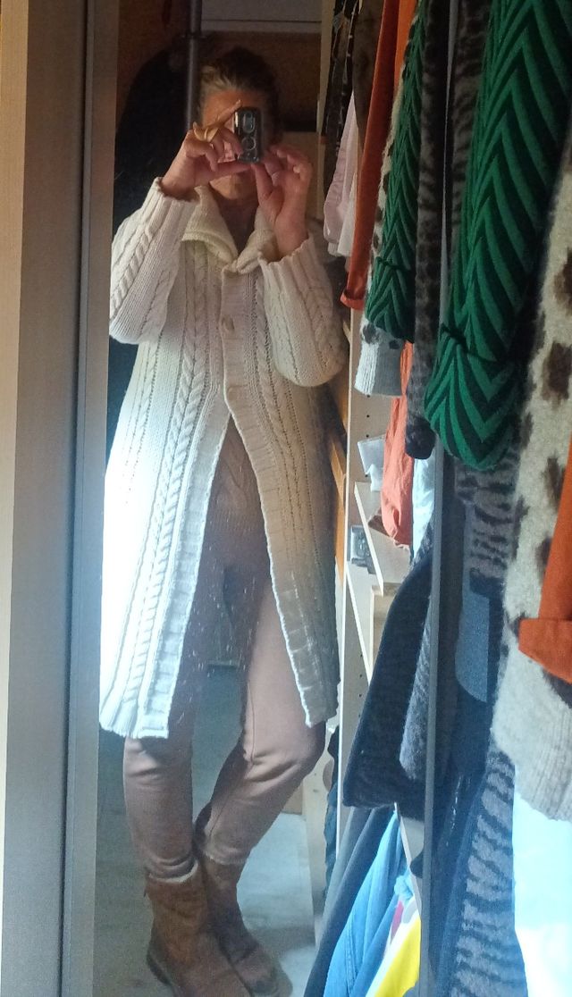 Cappottino in lana colore avorio