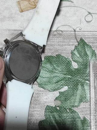 Reloj Geneva con luces, Blanco