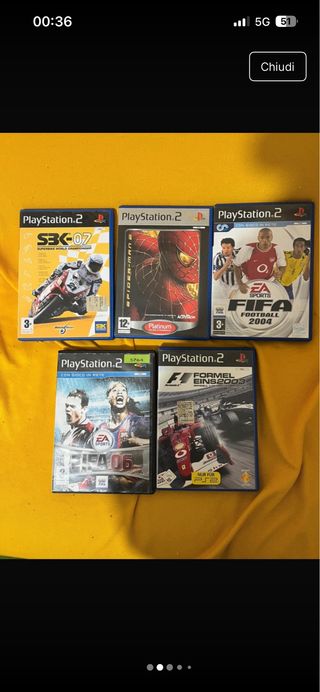 5 giochi ps2 in ottimo stato piu 4 demo 4€ l’uno
