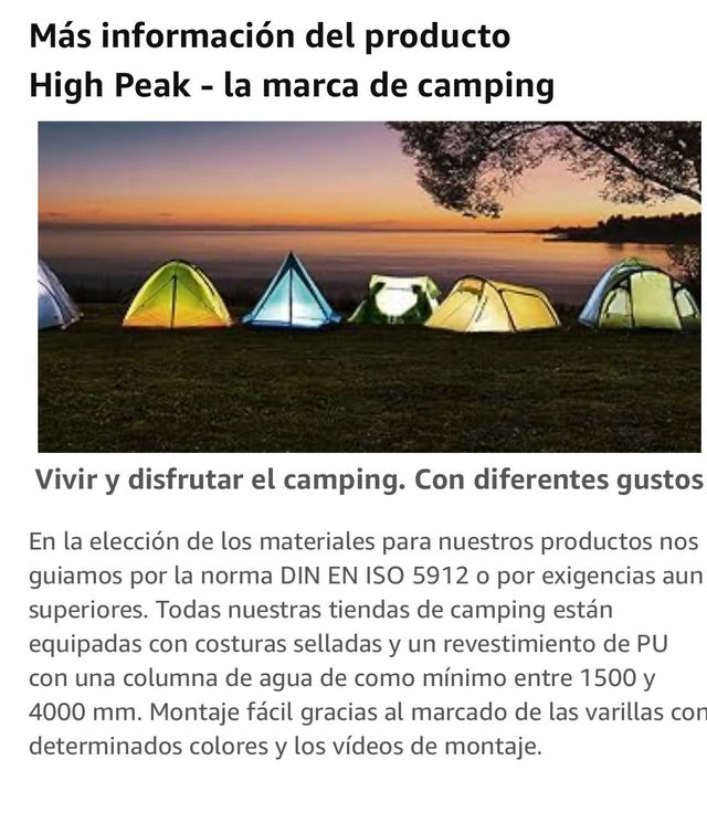 OCASION ! TIENDA DE CAMPAÑA MARCA HIGH PEAK
