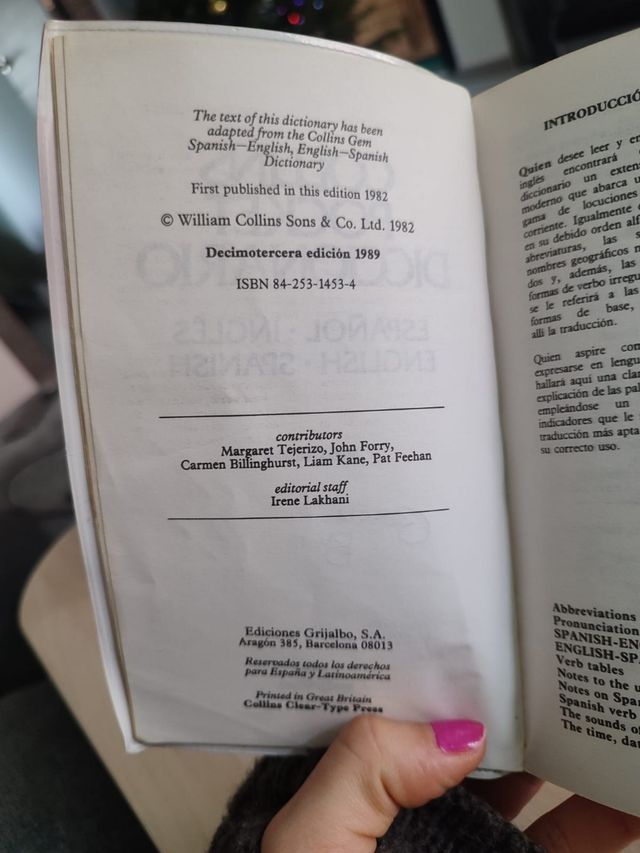 Dizionario Inglese - Spagnolo Collins